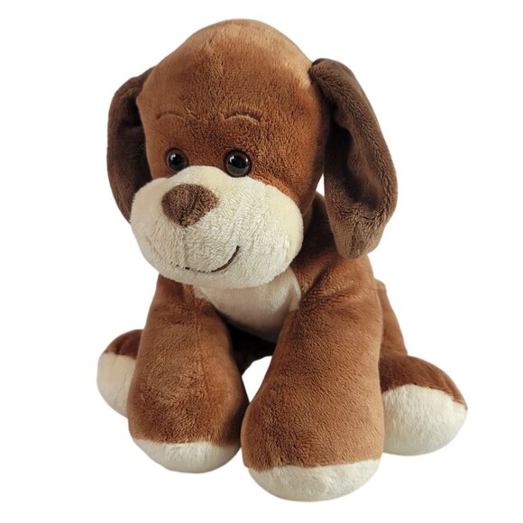 Build a Bear Puppy Dog Plush Brown 12" Sits Smiling Floppy Ears Retired 2010 - Picture 1 of 11